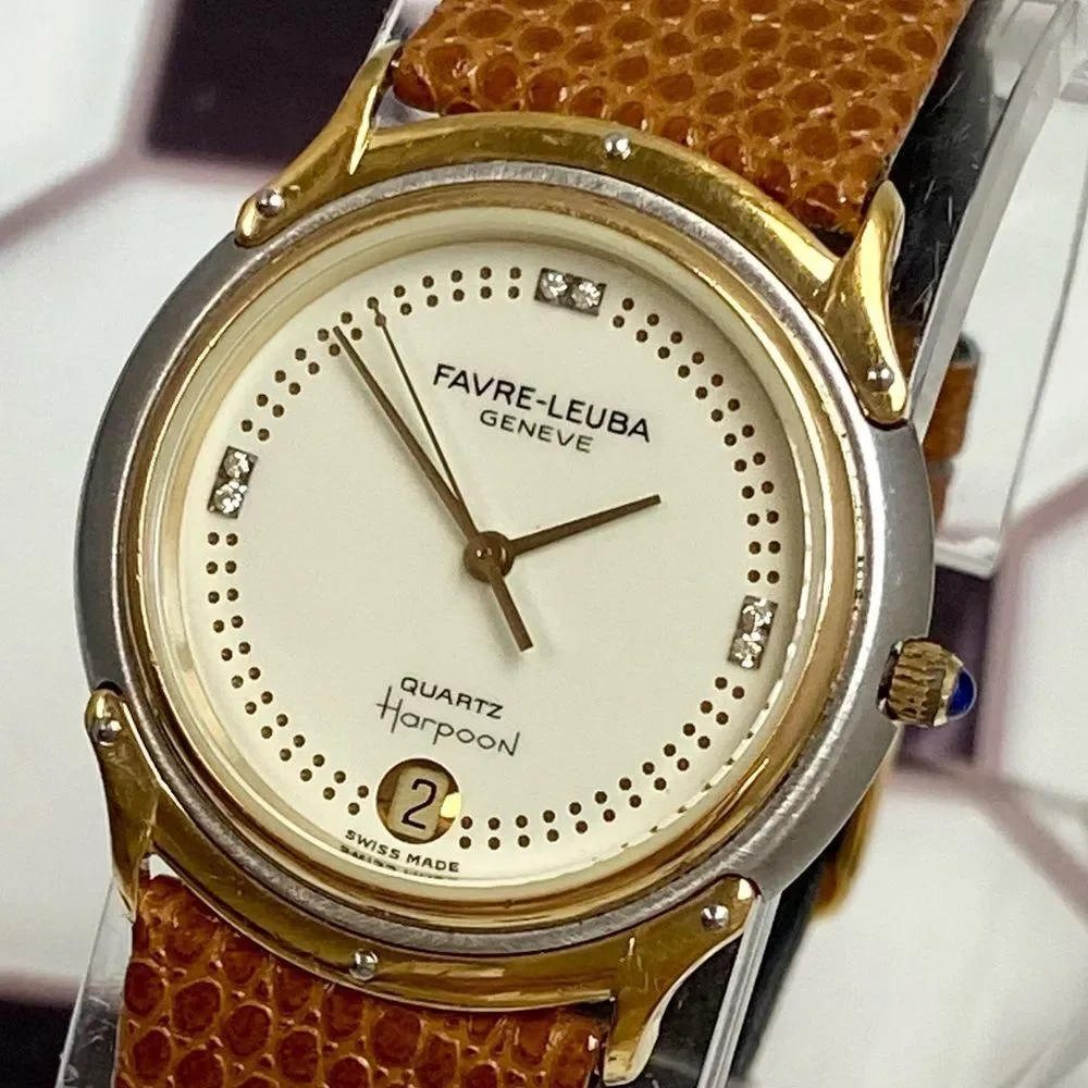 Vintage Favre-Leuba Geneve Swiss Made Diamond Accent Men's / Unisex Dress Watch